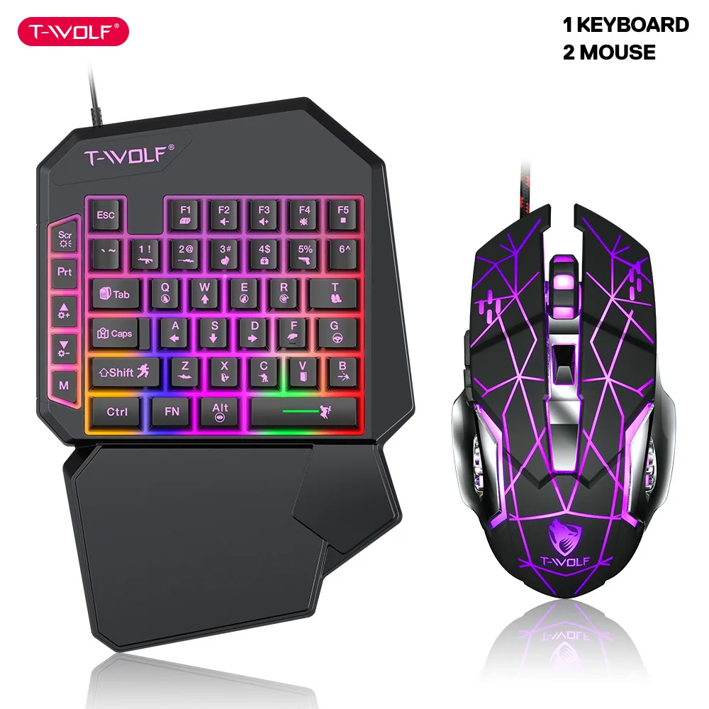 T-WOLF Tf900 One-Handed Keyboa - Gaming Keyboard Mini recensie en prijs