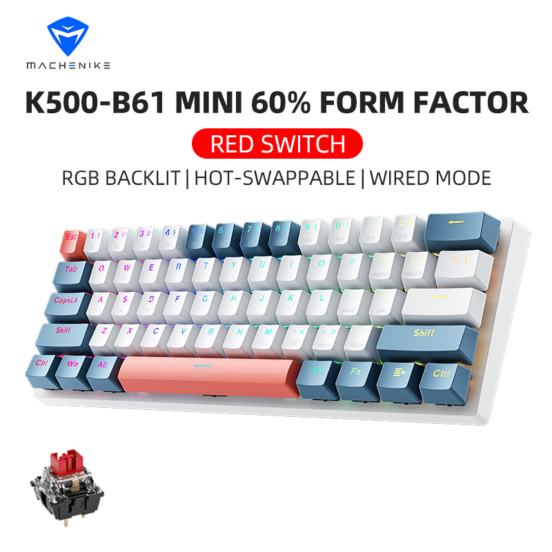 K500-B61 Machenike Mini mechan - Keyboard Gaming Blue Switch recensie en prijs