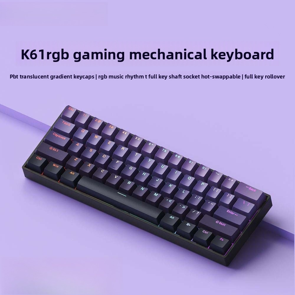 60% Draadloos Bluetooth 2.4G M - Keyboard Gaming Blue Switch recensie en prijs