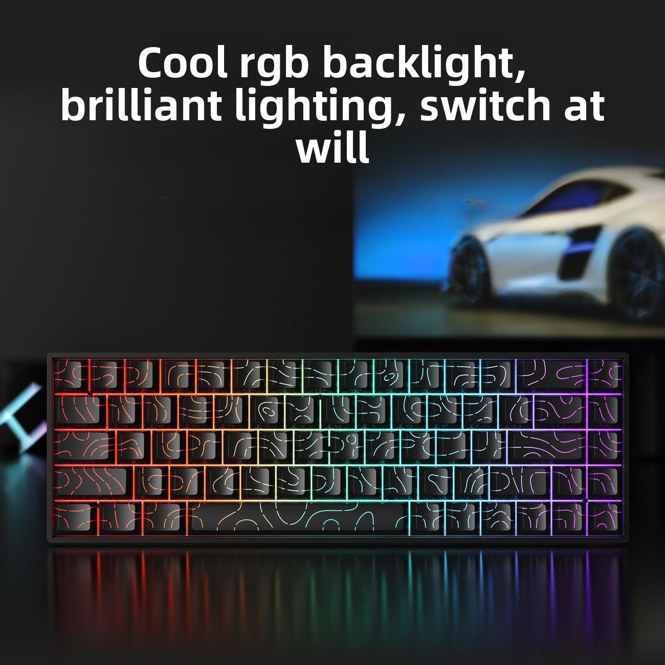 60% Draadloos Bluetooth 2.4G M - Keyboard Gaming Blue Switch recensie en prijs