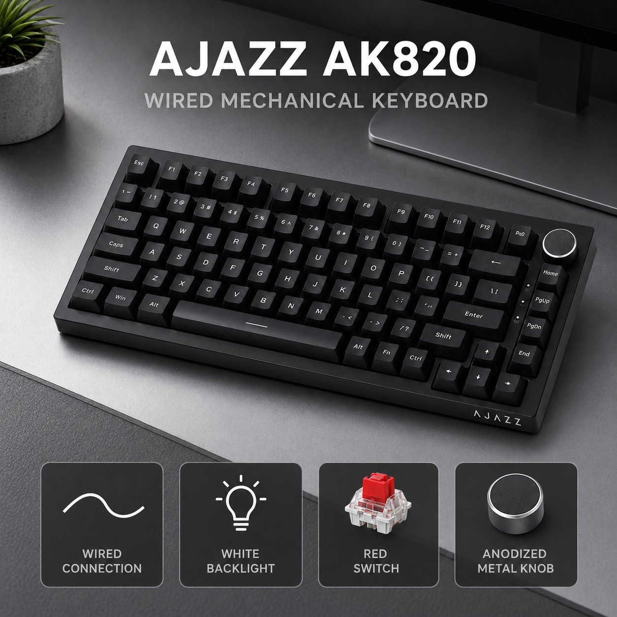 AJAZZ AK820 en AK820PRO mechan - Keyboard Gaming Blue Switch recensie en prijs